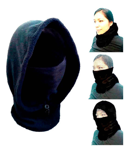 Imagen 3 de 4 de Pasamontañas Bufanda Gorro Termico Balaclava Ciclismo Polar