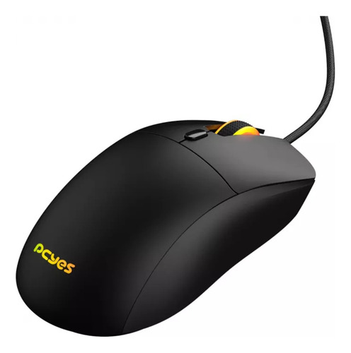 Mouse Gamer Pcyes Basaran Black Vulcan - 12400 Dpi - Rgb - 6 Cor Preto