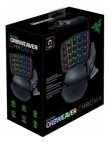 Teclado gamer Razer Green color negro con luz RGB