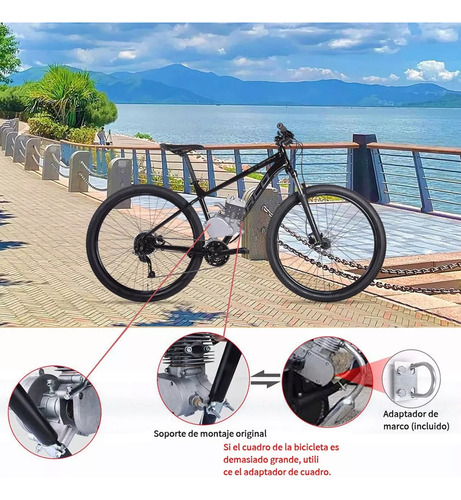 Kit Motor Bicicleta 80cc Bicimoto 2tiempos Gasolina 2.5l