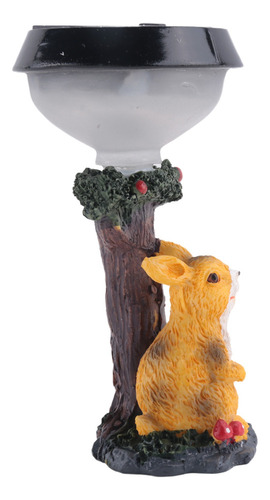 . Luz Solar Led Con Forma De Figura De Conejo De Resina