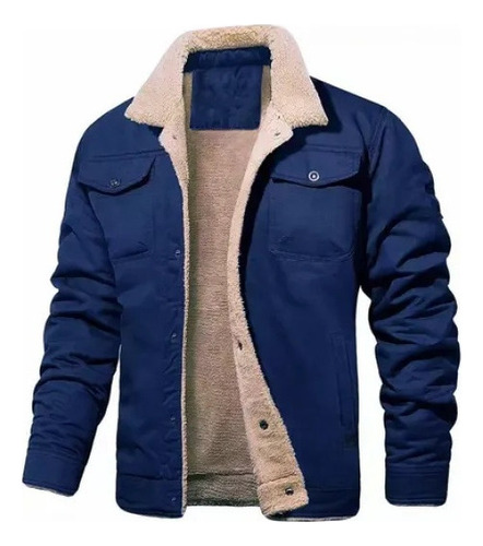 Chaqueta Cálida Con Forro Polar Para Hombre