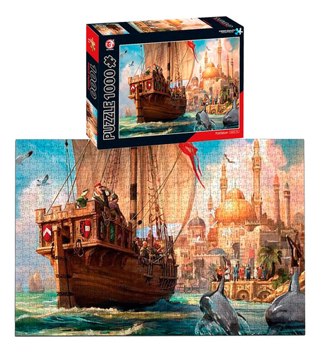 Puzzle Rompecabezas 1000 Piezas Barco Pirata Hao Xiang Sk