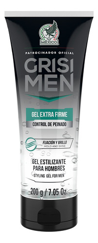 Gel Estilizante Extra Firme Grisi Men Control Peinado 200 G