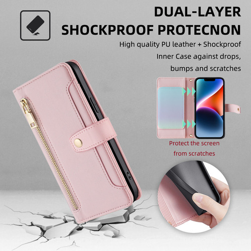 Funda De Cuero Para iPhone Carcasa De Bolsa Con 2 Correa