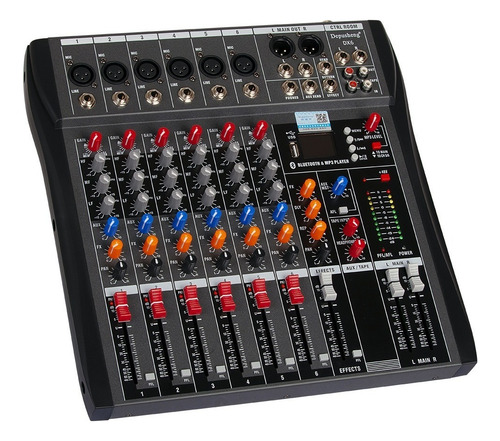 Depusheng Dx6 Consola Mezcladora Profesional De 6 Canales
