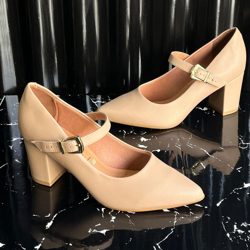 Zapatos Stilettos Vizzano Mujer Vestir Taco Ancho Cuadrado