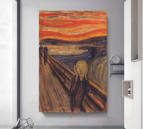 Cuadro El Grito Edvard Munch 140x90 Canvas Crt3