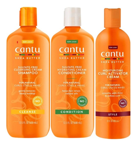 Pack Shampoo Acondicionador + Activador De Rulo Karité Cantu