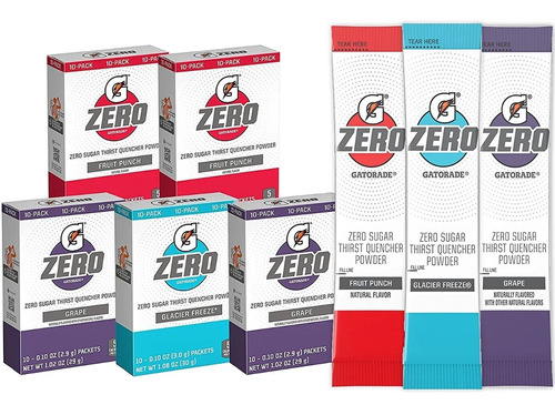 Gatorade Zero Polvo 50 Sticks Ponche De Frutas Mix