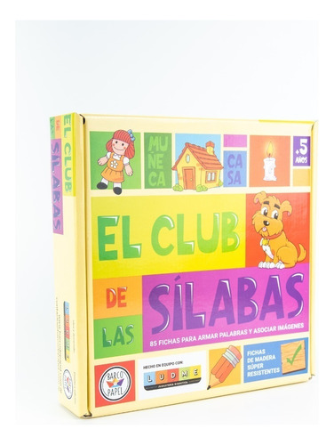 Juego De Mesa Infantil Didáctico "El Club De Las Sílabas" Barco de Papel Para Aprender A Escribir