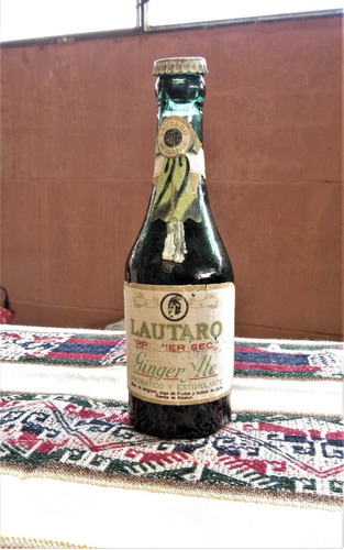 Botella Lautaro Ginger Ale Premier Sec 1930´s Antigua