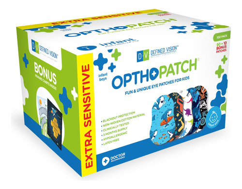 30 Parches Oculares Con Motivos Para Niños Opthopatch