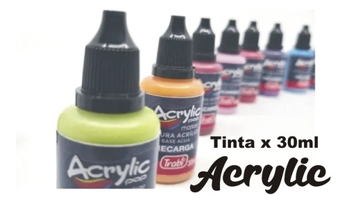 Tinta Acrilica Para Marcador Trabi Acrylic Pop 30ml Colores