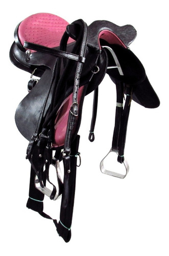 Sela Australiana De Cabeça Preta Com Rosa Luxo Inox 16 Pol Cor Preto-rosa