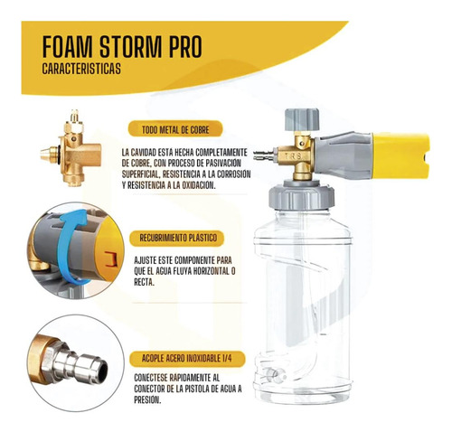 Storm Pro Professional | Foam Lance | Espuma Hidrolavadora