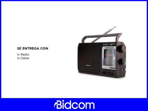 Radio Portatil Winco Am/fm W1231 Pilas Y Electrica Manija