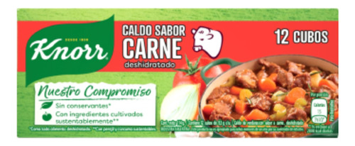 Caldo X12 Unidades Sabor Carne 1x12u