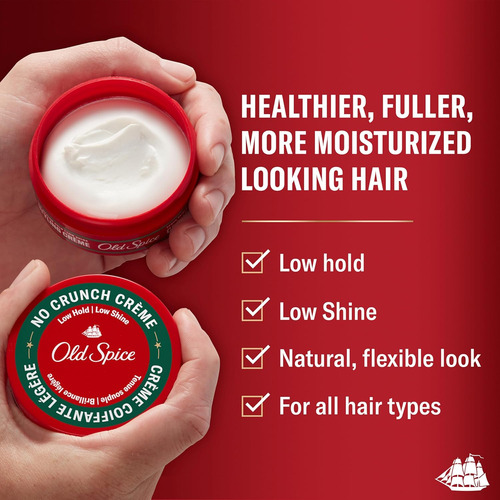 Crema Old Spice No Crunch, Crema Para Peinar El Cabello Para