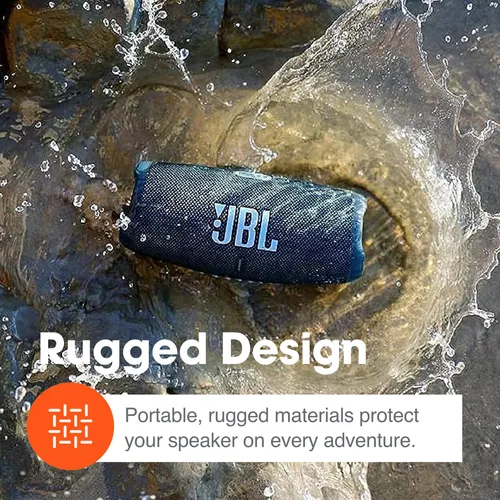 Altavoz Jbl Charge 5 Rojo Con Cable Usb Tipo C De Case Logic