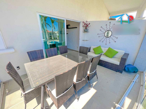 Cad Diamante Lakes Zafiro 327. Terraza Con Vista A La Alberca Y Jardines