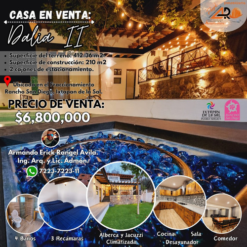 Casa Dalia Ii En Venta Con Alberca Y Jacuzzi Climatizados En Fracc Rancho San Diego Ixtapan De La Sal Edomex. Totalmente Amueblada, Equipada Y Lista Para Disfrutar