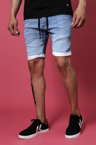 Imagen 2 de 7 de Bermuda Jogger Roma Celeste Hombre No End 37391