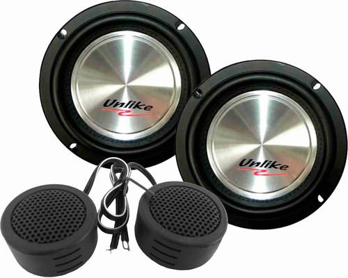 Kit 2 Vias Falante Midbass Unlike 6 180wrms Tweeter Permak