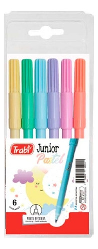 Marcador Trabi Junior Pastel X 6 