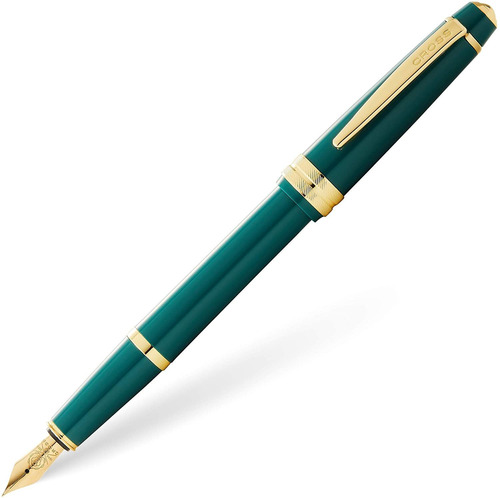 Pluma Estilografica Cross Bailey De Resina Verde Con Dorado