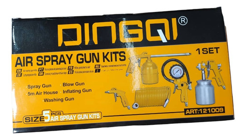 Kit Pistolas Mangueras Compresor De Aire 5 Piezas