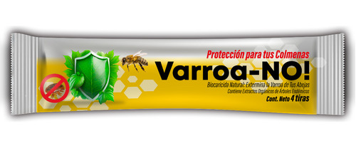 Bioacaricida Orgánico Control De Ácaro Varroa, 4 Tiras