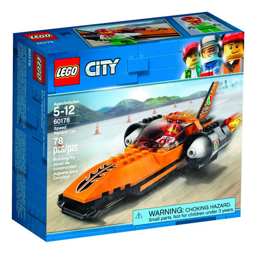 Kit De Construcción Lego City Speed Record Car 60178 (78 Pie