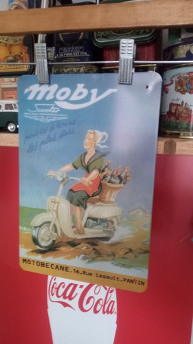 Cartel Deco*moby Scooter* Vintage Francia 