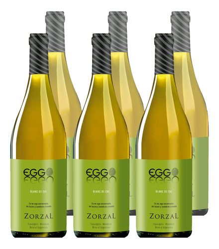 Vino Zorzal Eggo Blanc De Cal 750 Ml Caja X6 Unidades