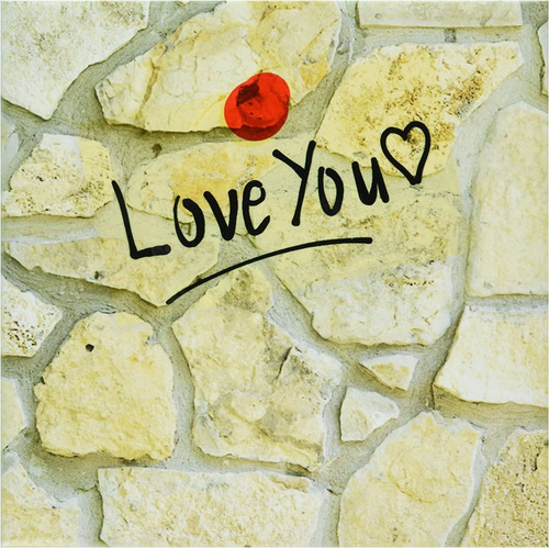 Ps Creaciones  Love You Sobre Un Muro De Piedra  Fun Arte  A