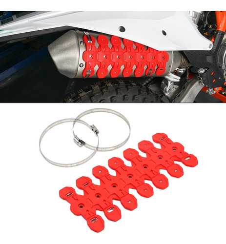 Protector De Tubo De De Motocicleta Para Motocicleta Rojo