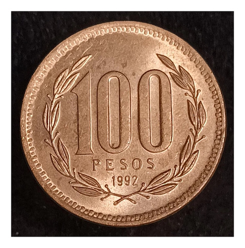 Chile 100 Pesos 1992 Sin Circular Km 226.2 Escudo Nacional