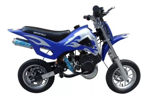 Mini Moto Infantil Gasolina 2 Tempos 49CC Cross Trilha Off Road Importway  DTCR-008 Dirt Preta - BEST SALE SHOP