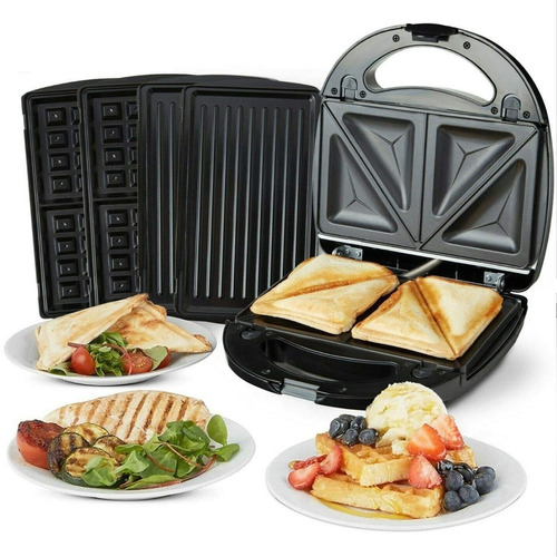 Wafflera Sandwichera Grill Electrica 3 En 1 Super Practica