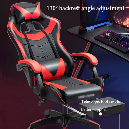 Silla Gamer Ergonómica Profesional Con Reposapiés