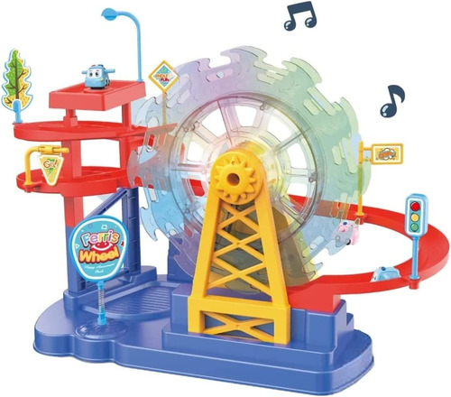 Ferris Wheel Roller Coaster Slide Spinning Track Racer ...