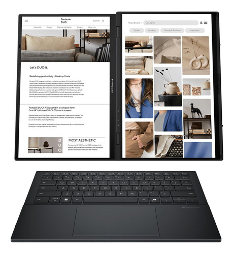 Asus Zenbook Duo 14 2en1 Ultra 7 255h 1tb Ssd 32gb Ddr5 Oled Gris