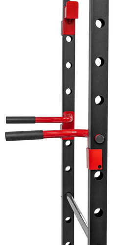 Power Rack Pull Ups Sentadillas Dominada Jaula De Potencia Color de la estructura Negro Color del tapizado Rojo