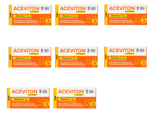 Kit 08 Aceviton Vitamina C 1g 10cpr Efervescentes - Cimed
