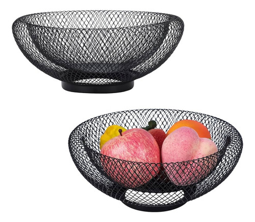 Cesta De Frutas Verduras Centro De Mesa Cocina 24cmx10cm