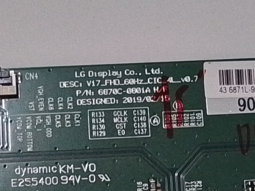 Tarjeta Tcon Jvc Si43frf (Usado)