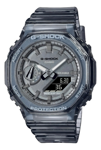 Reloj Casio Para Caballero Gma-s2100sk-1acr Color De La Correa Gris Color Del Fondo Gris