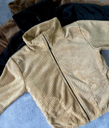 Campera Abrigada Mujer Corderito Suave Moda Casual Invierno