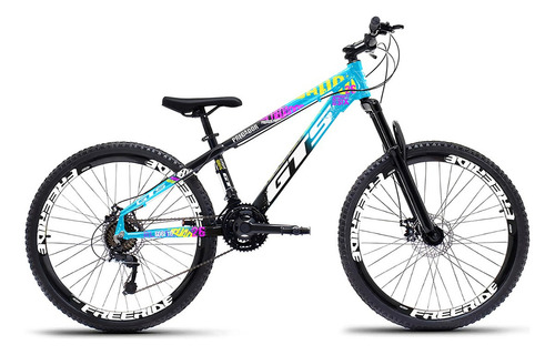 Bicicleta De Grau Gts Predador 21v Aro 26 Disco Mecânico Cor Preto/azul Tamanho Do Quadro 13